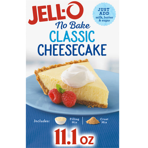 Jello Dessert No Bake Real Cheesecake Mix, 11.1 Ounce -- 6 per case.