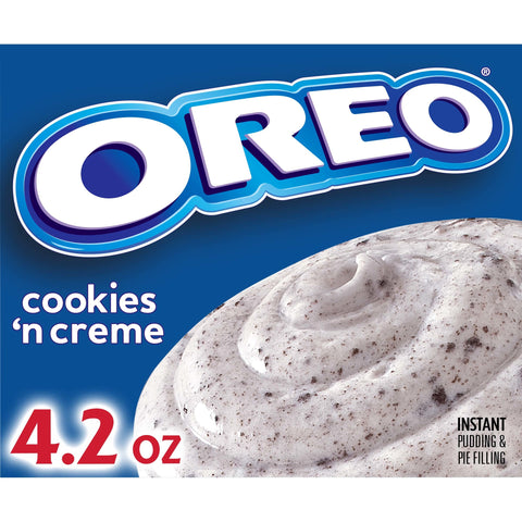 Jello Pudding and Pie Filling, Instant Oreo Cookies N Cream with Cookies Pieces, 4.2 Ounce -- 24 per case.