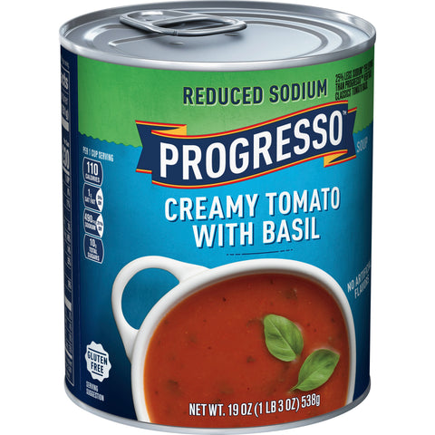 Progresso Heart Healthy Creamy Tomato with Basil, 19 Ounce -- 12 per case.