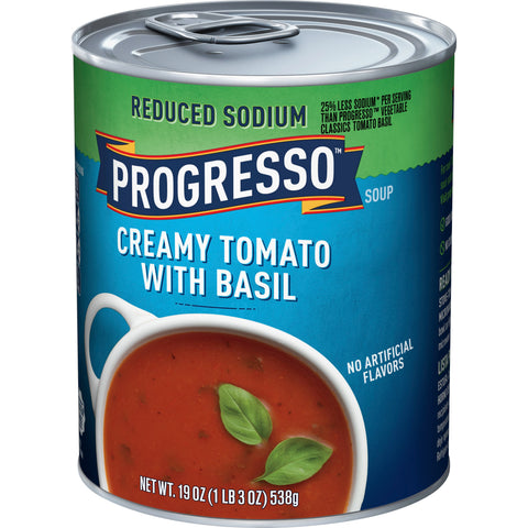 Progresso Heart Healthy Creamy Tomato with Basil, 19 Ounce -- 12 per case.
