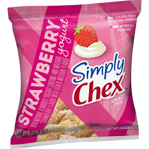 Simply Chex Strawberry Yogurt, 1.03 Ounce -- 60 per case.