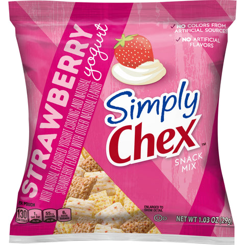 Simply Chex Strawberry Yogurt, 1.03 Ounce -- 60 per case.