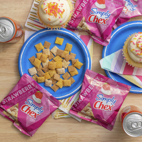 Simply Chex Strawberry Yogurt, 1.03 Ounce -- 60 per case.
