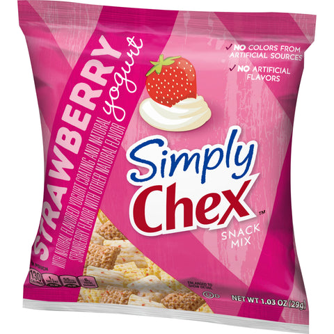 Simply Chex Strawberry Yogurt, 1.03 Ounce -- 60 per case.