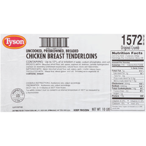 Chicken Tenderloin Breaded Original Crumb 1572-0928