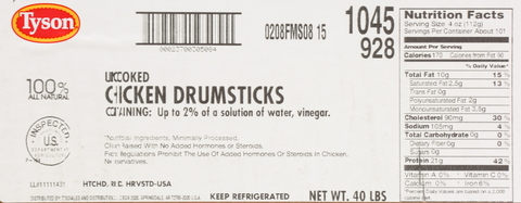 Chicken Drumstick Small Random Esl Cvp 1045-0928