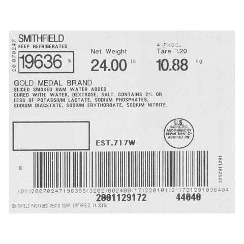 Farmland (SF) HAM SMOKED EXTRA LEAN SLICED