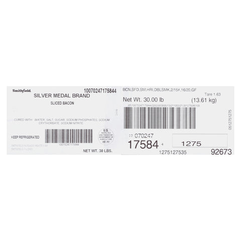 Farmland (SF) BACON 16/20 CT SLAB GLUTEN FREE