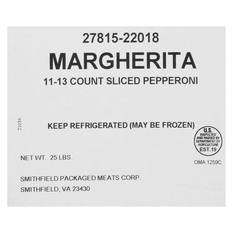 Margherita PEPPERONI SLICED 11/13 CT 52MM