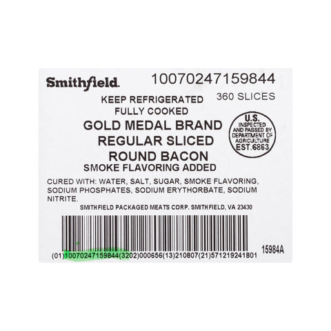 Silver Medal (SF) BACON PRECOOKED ROUND SLICED 3/1.027 LB