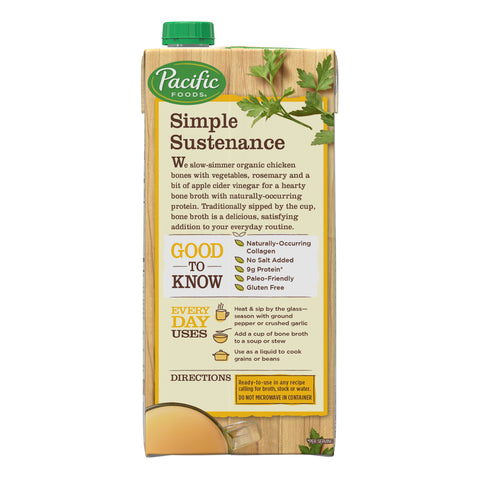 Pacific Foods BROTH CHICK BONE ORGANIC GLUTEN FREE