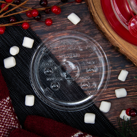Lid Clear W/ Straw Slot & Identification 32 Oz