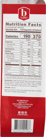 Labrea Bakery Sourdough Demi Baguette Sandwich Roll, 4 Ounce -- 48 per case.