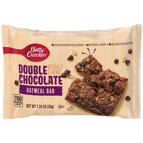 Betty Crocker Double Chocolate Oatmeal Bar, 1.24 Ounce -- 144 per case.