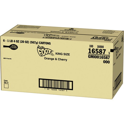 Fruit By The Foot King Size Orange and Cherry Fruit Snacks, 20 Ounce box -- 6 boxes per case