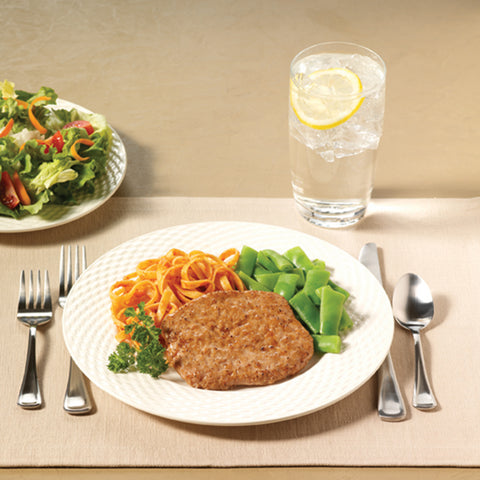 Advance Food Chopped Luncheon Veal Steak, 4 Ounce -- 40 per case.