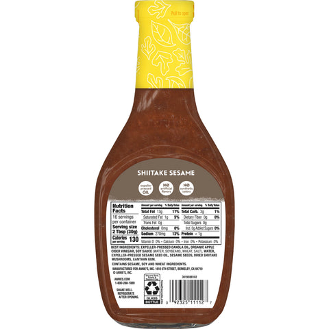 Annie's® DRESSING VINAIGRETTE SHIITAKE SESAME