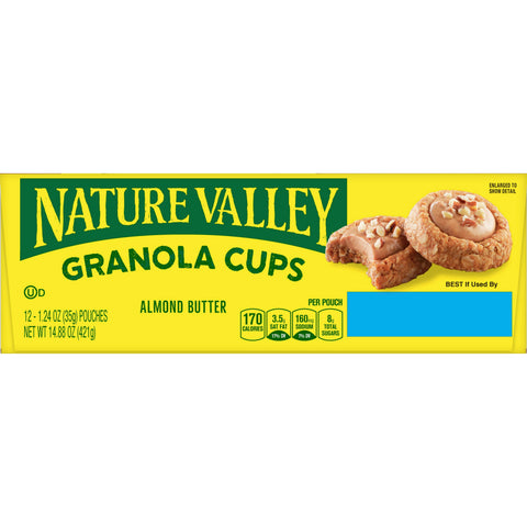 Nature Valley Almond Butter Granola Cups, 14.88 Ounce -- 6 per case.