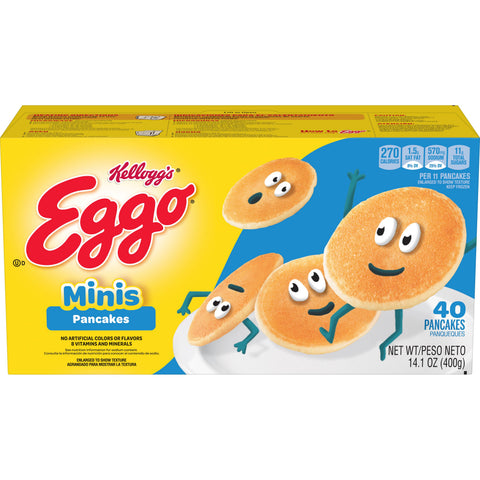 Kelloggs Eggo Mini Buttermilk Pancakes, 40 per pack -- 8 packs per case