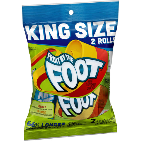 Fruit By The Foot King Size Orange and Cherry Fruit Snacks, 20 Ounce box -- 6 boxes per case
