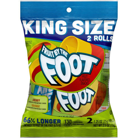 Fruit By The Foot King Size Orange and Cherry Fruit Snacks, 20 Ounce box -- 6 boxes per case