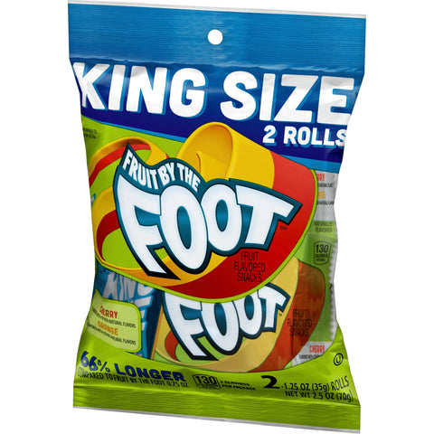 Fruit By The Foot King Size Orange and Cherry Fruit Snacks, 20 Ounce box -- 6 boxes per case