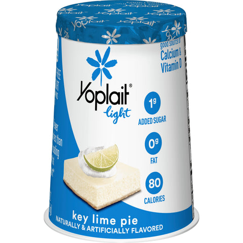 Yoplait Light Fat Free Key Lime Pie Yogurt, 6 Ounce -- 12 per case.