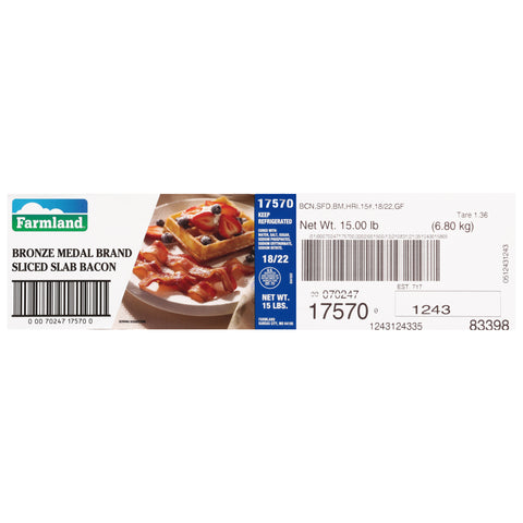 Bronze Medal (SF) BACON 18/22 CT HRI SLAB SLICED