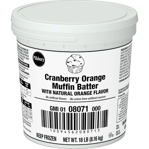 General Mills Pillsbury Cranberry Orange Muffin Batter, 18 Pound.