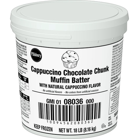 General Mills Pillsbury Cappuccino Chocolate Chunk Muffin Batter, 18 Pound.