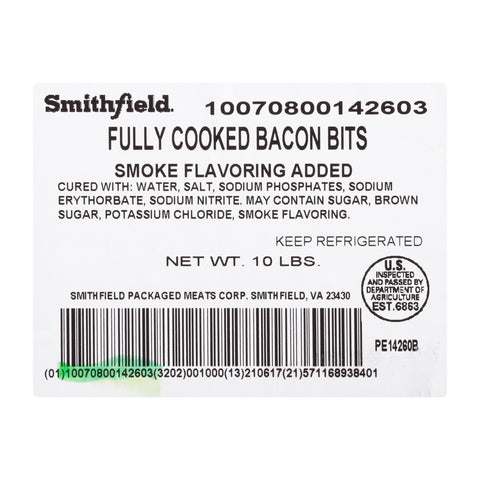 Smithfield Bacon Bits, 3/8 inch -- 2 per case.
