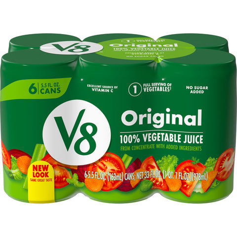V8 Original 100 Percent Vegetable Juice, 5.5 Ounce -- 48 per case