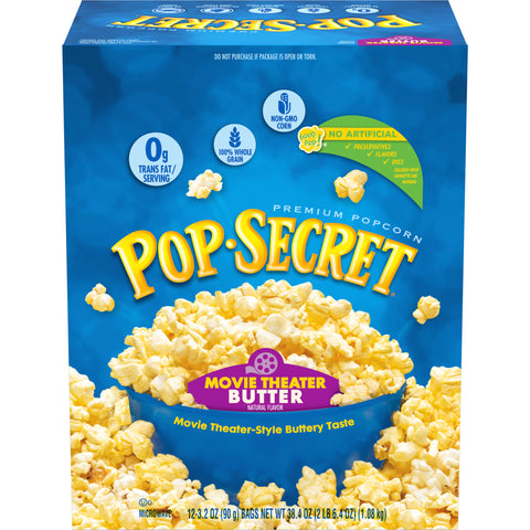 Pop Secret POPCORN MICROWAVE MOVIE THEATER BUTTER DISPLAY