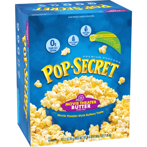 Pop Secret POPCORN MICROWAVE MOVIE THEATER BUTTER DISPLAY