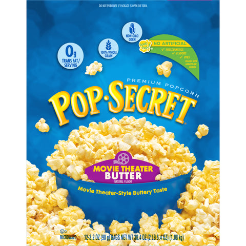 Pop Secret POPCORN MICROWAVE MOVIE THEATER BUTTER DISPLAY