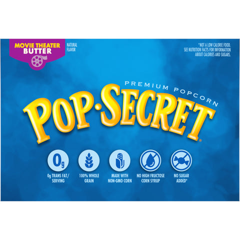 Pop Secret POPCORN MICROWAVE MOVIE THEATER BUTTER DISPLAY