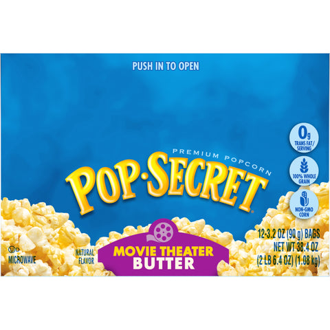 Pop Secret POPCORN MICROWAVE MOVIE THEATER BUTTER DISPLAY