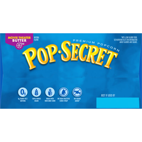 Pop Secret POPCORN MICROWAVE MOVIE THEATER BUTTER DISPLAY