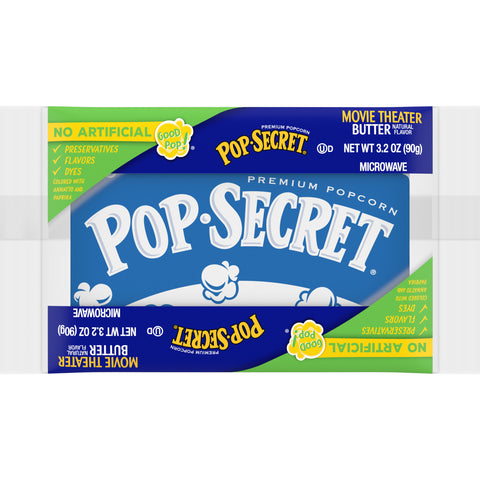 Pop Secret POPCORN MICROWAVE MOVIE THEATER BUTTER DISPLAY
