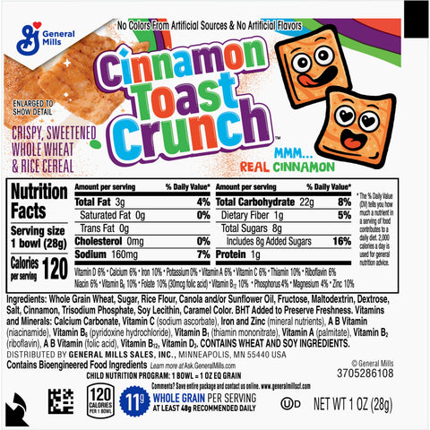 General Mills CEREAL CINNAMON TOAST CRUNCH® BOWLPAK