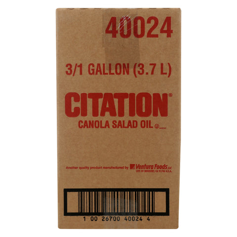 Citation Canola Salad Oil -- 3 Case 1 Gallon