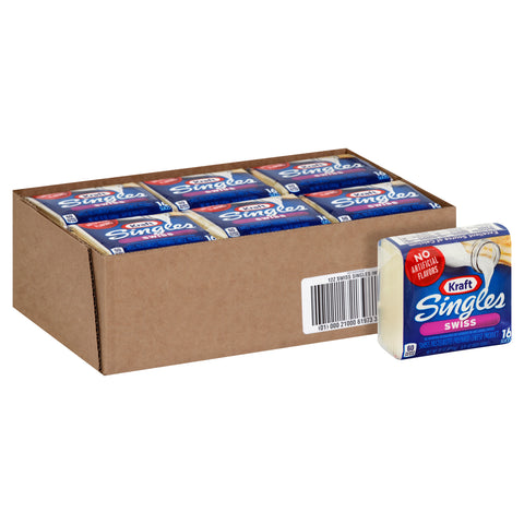 Kraft Single Swiss Cheese, 12 Ounce -- 12 per case.