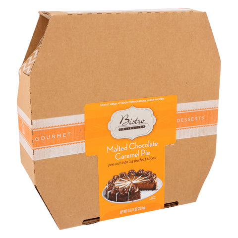 Sara Lee Bistro Collection Round Malted Chocolate Caramel Pie, 10 inch -- 2 per case.