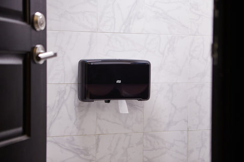 Dispenser Bath Tissue Jumbo Roll Mini Twin Plastic Black