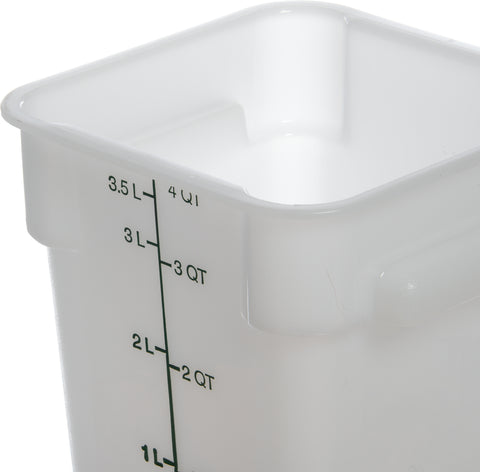 StorPlus™ CONTAINER FOOD STORAGE SQUARE POLYETHYLENE WHITE 4 QT