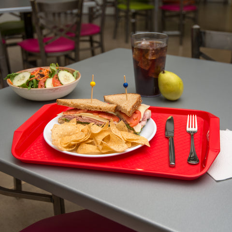 Carlisle TRAY SERVING CAFE® HANDLED RED 12X17