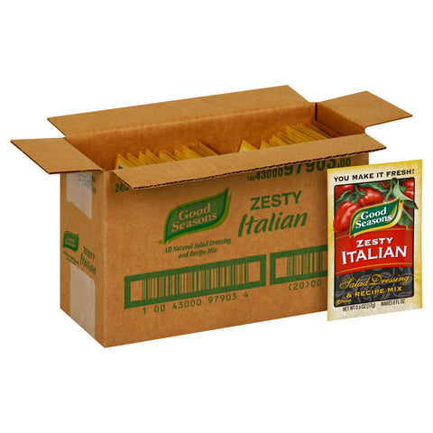 Good Seasons Zesty Italian Dressing Mixed, 0.6 Ounce -- 24 Case