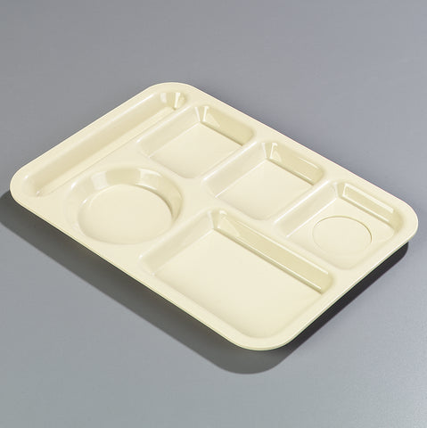 Carlisle TRAY SERVING LEFT-HAND 6-COMPARTMENT TRAY TAN 10X14