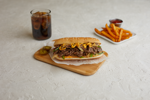 Original Philly Cheesesteak Frankly Philly Seasoned Beef Sandwich Slices, 4 Ounce -- 40 per case