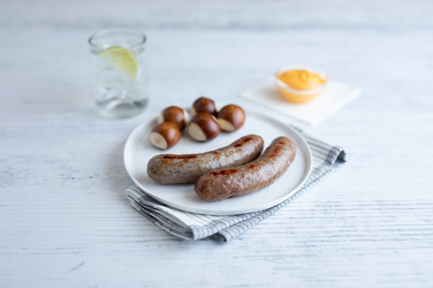 Bratwurst Link American-style Raw 4:lb 5.5